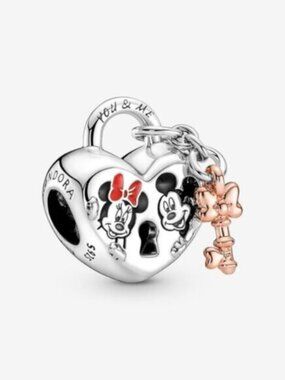 Pandora Mickey Mouse & Minnie Mouse Padlock Charm